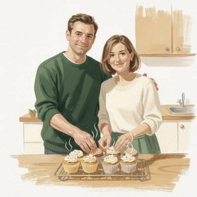 Portrait de Cécile et Marc Deschamps