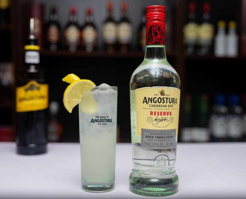 Bouteille de rhum blanc pour cocktail