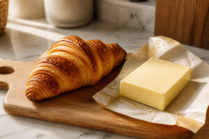 Croissant et beurre artisanal