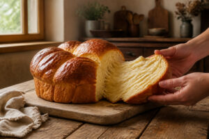 Brioche maison doree et filante