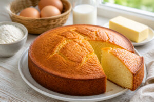 Gateau nature dore et moelleux