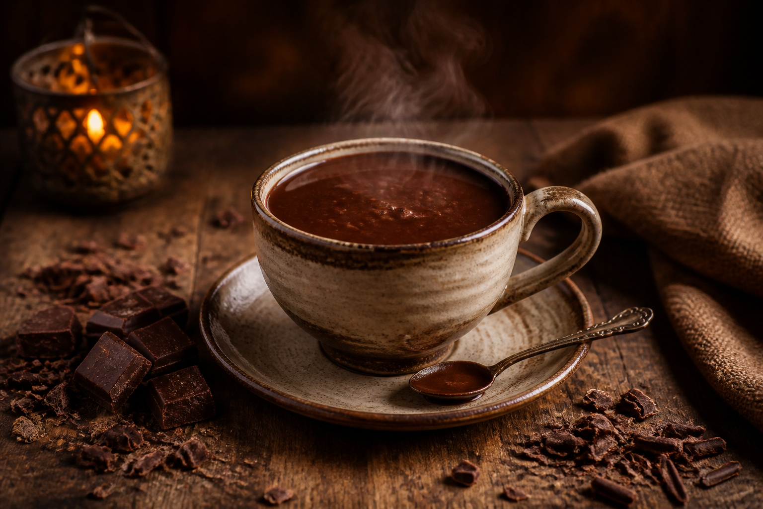Chocolat chaud reconfortant et gourmand