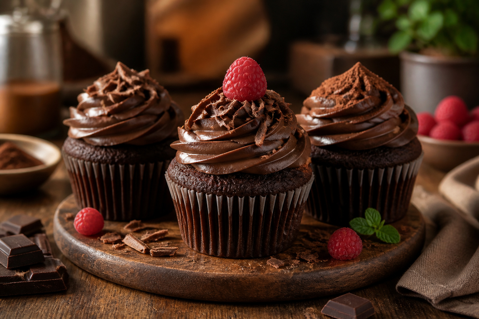 Cupcakes au chocolat gourmands