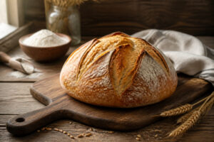Pain artisanal fraichement cuit