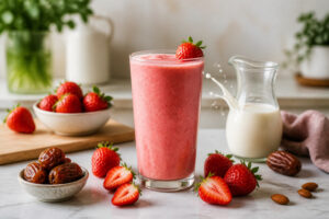 Smoothie fraise cremeux