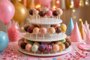 Gateau pops festifs et colores