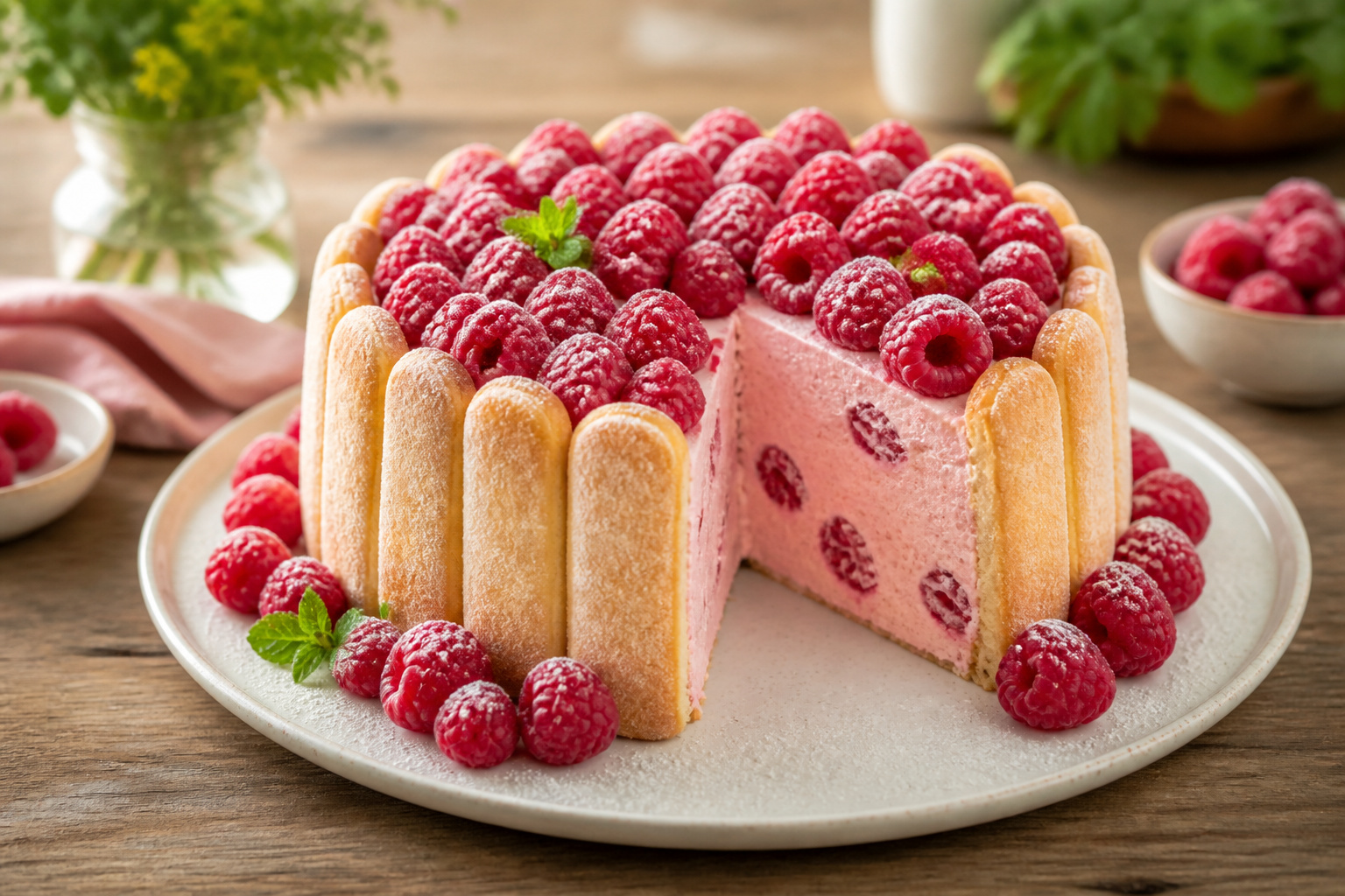 Charlotte aux framboises gourmande
