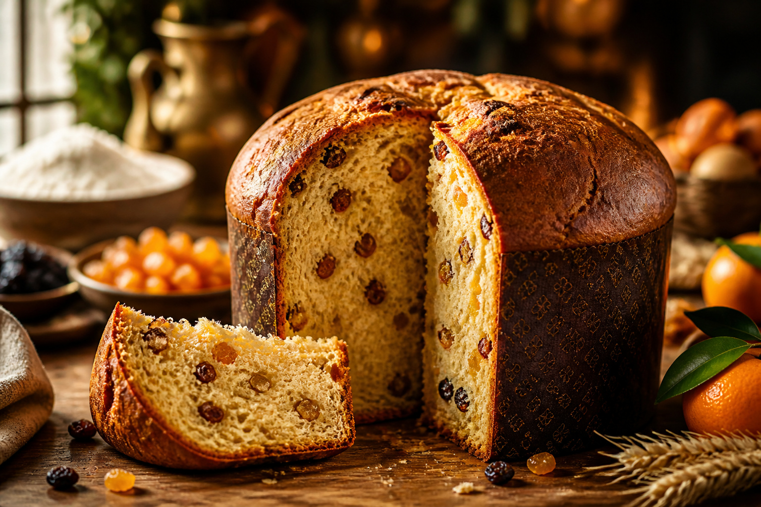 Panettone artisanal gourmandise de fete
