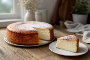 Gateau au fromage blanc une part gourmande