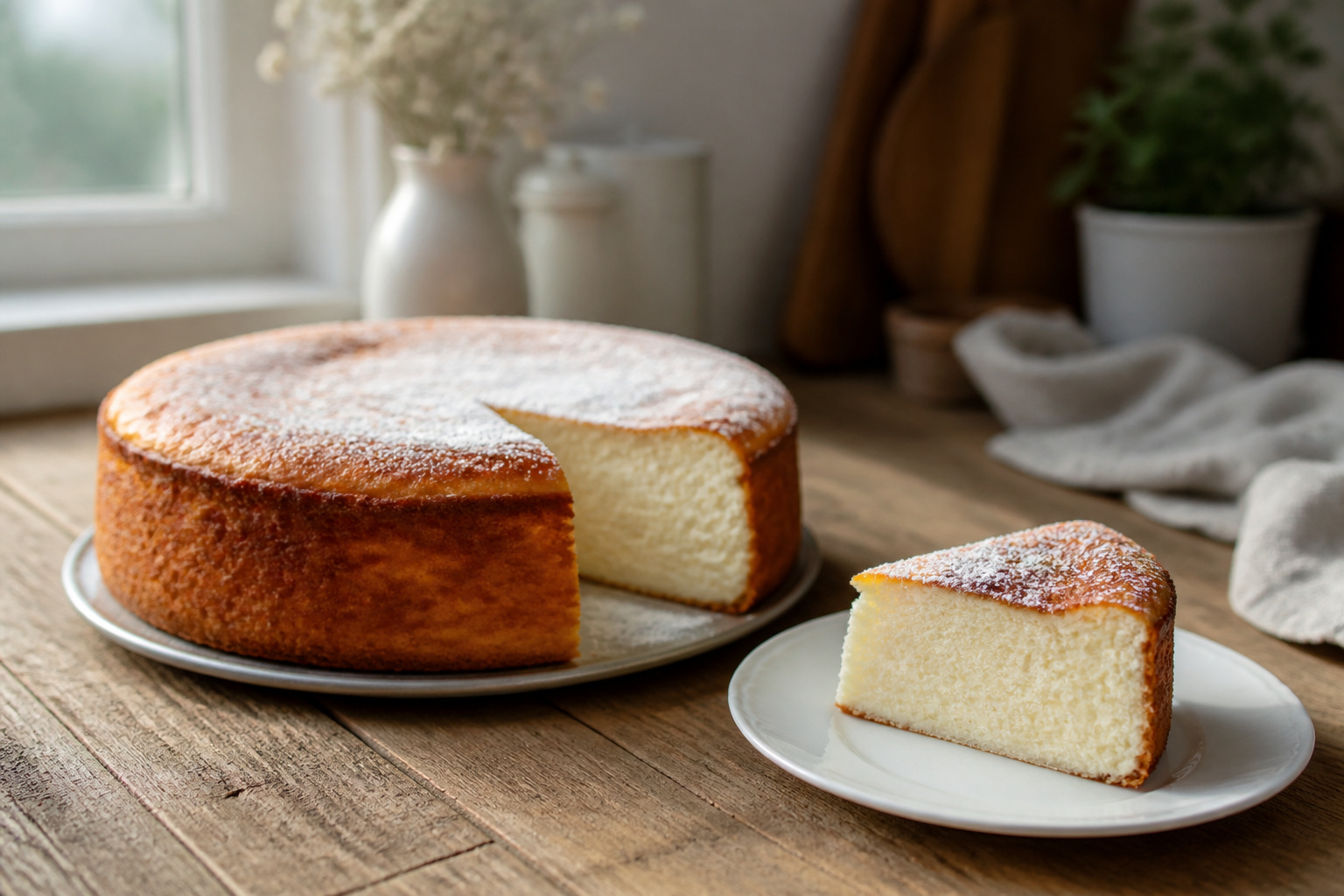 Gateau au fromage blanc une part gourmande