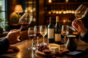 Degustation de vin sophistiquee