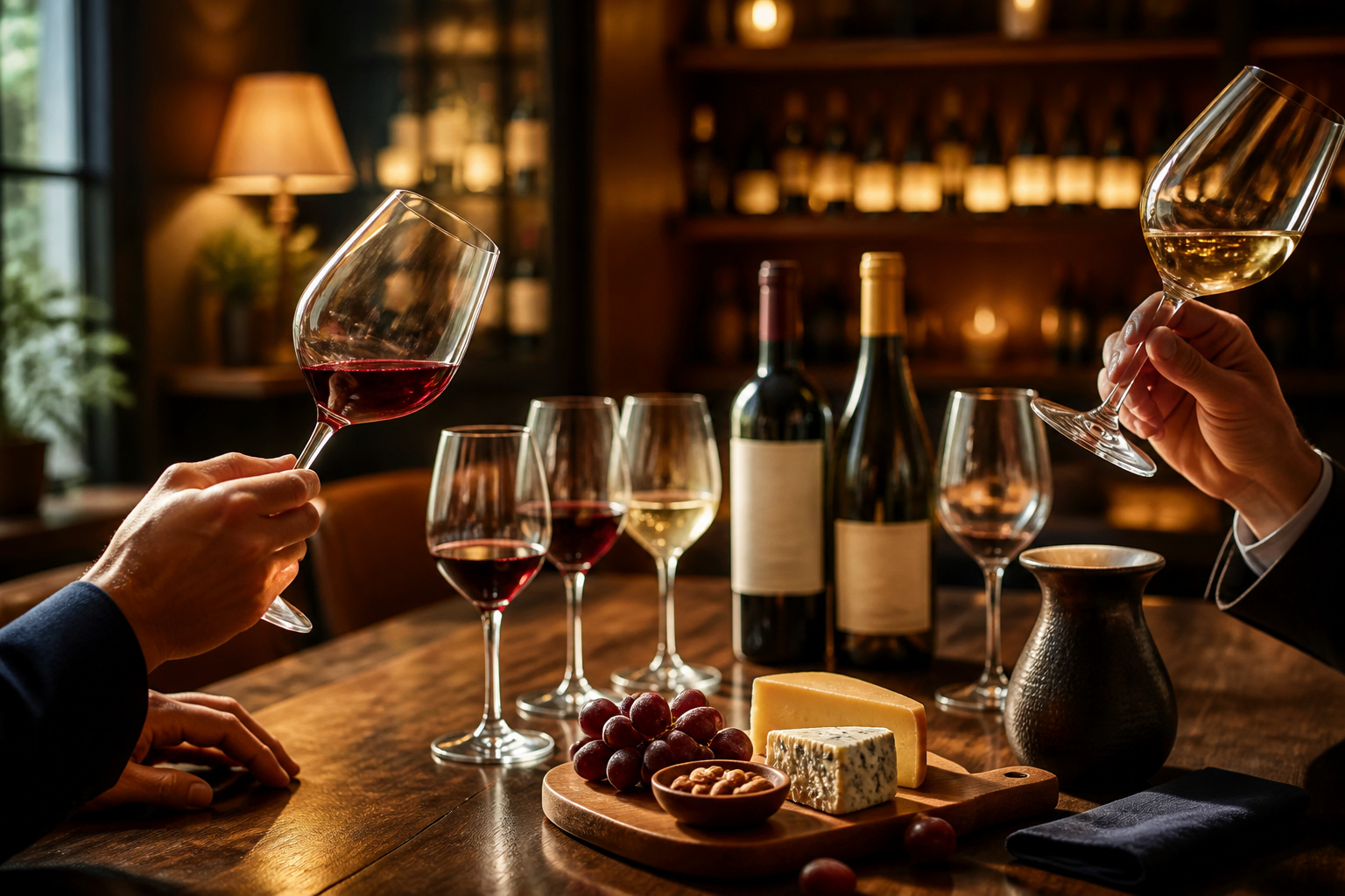 Degustation de vin sophistiquee