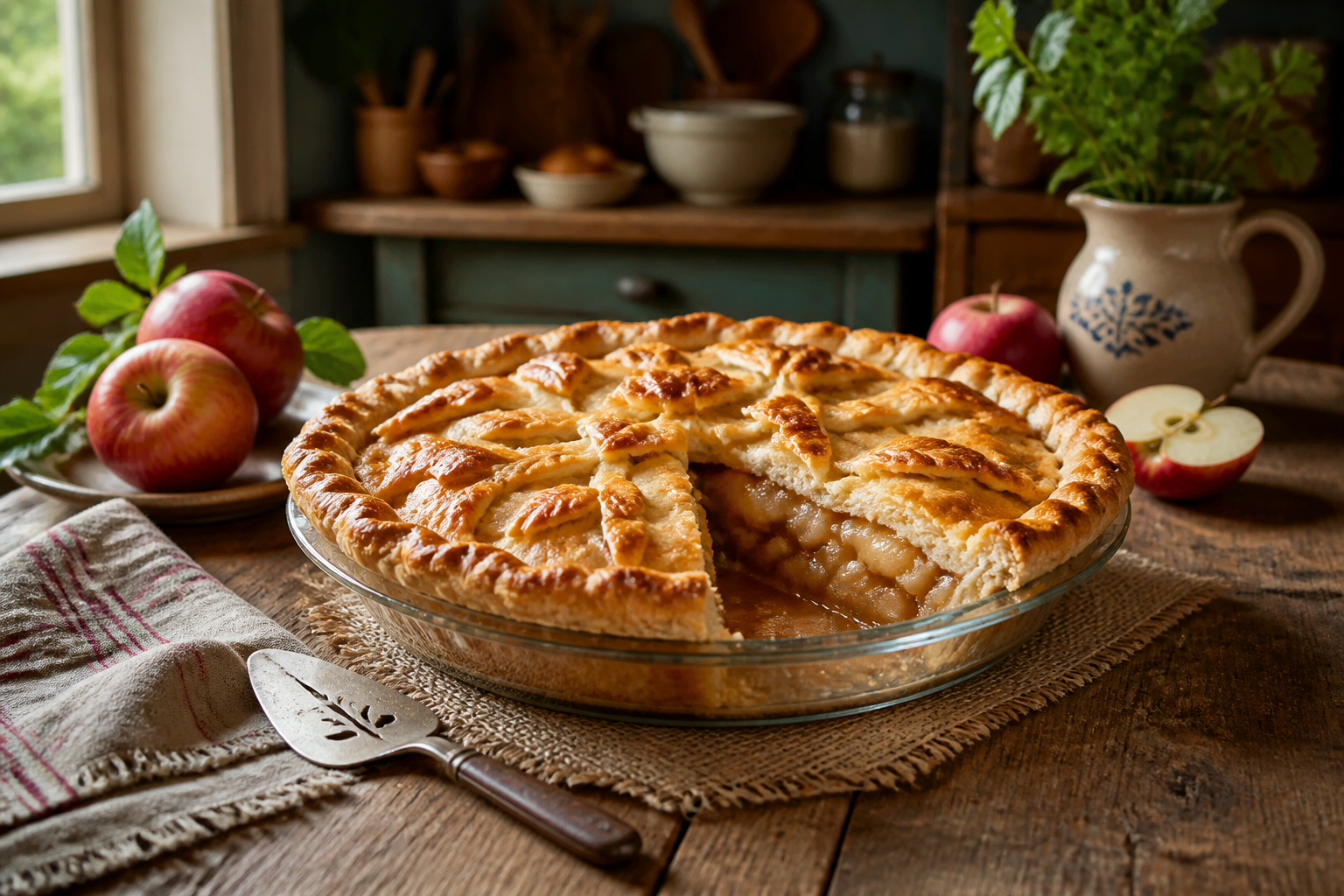 Tarte aux pommes maison doree
