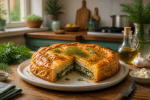 Tourte feuilletee aux epinards et feta