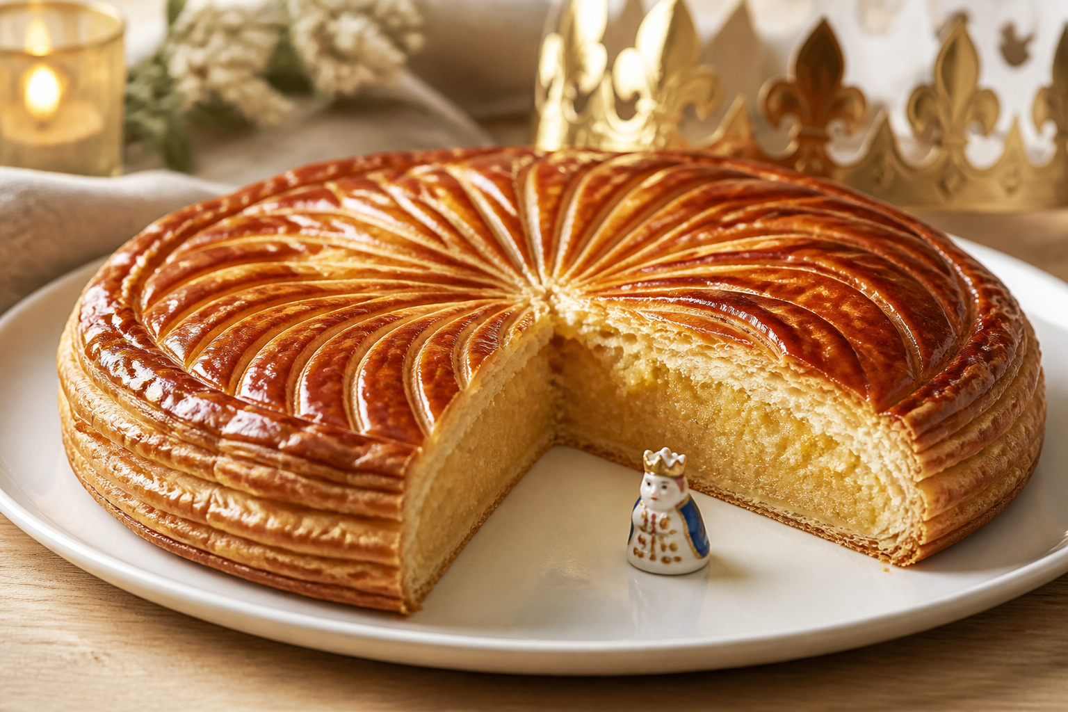 Galette des rois parfaite prete a etre degustee
