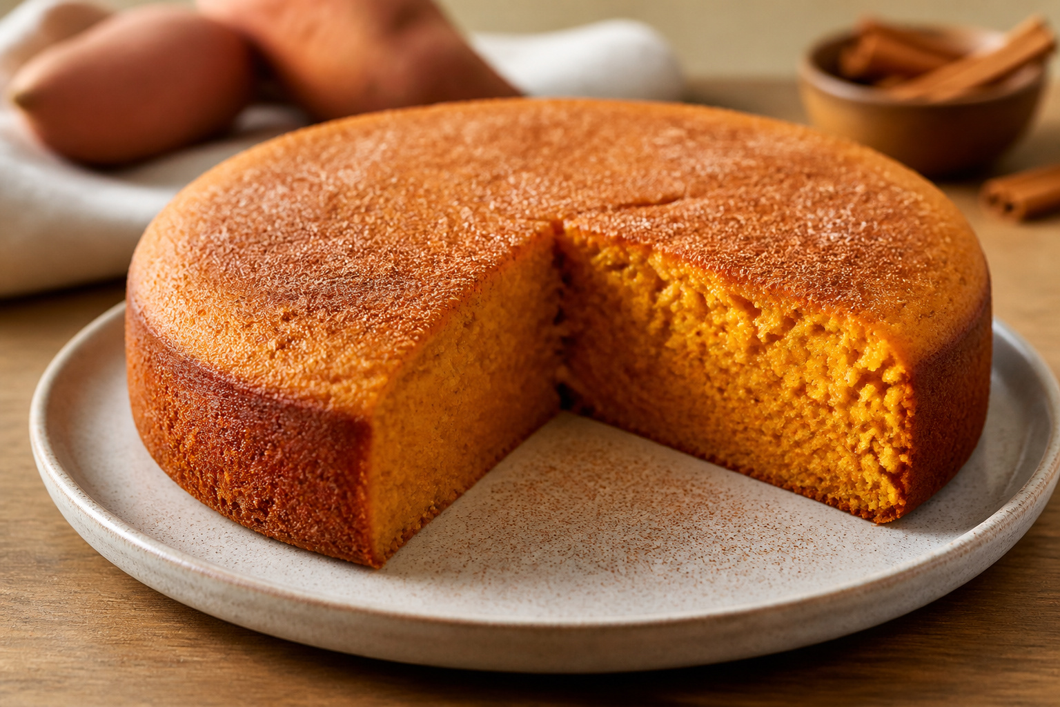 Gateau moelleux a la patate douce